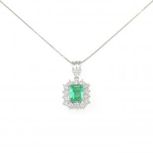 PT900/PT850 エメラルド ネックレス 0.93CT