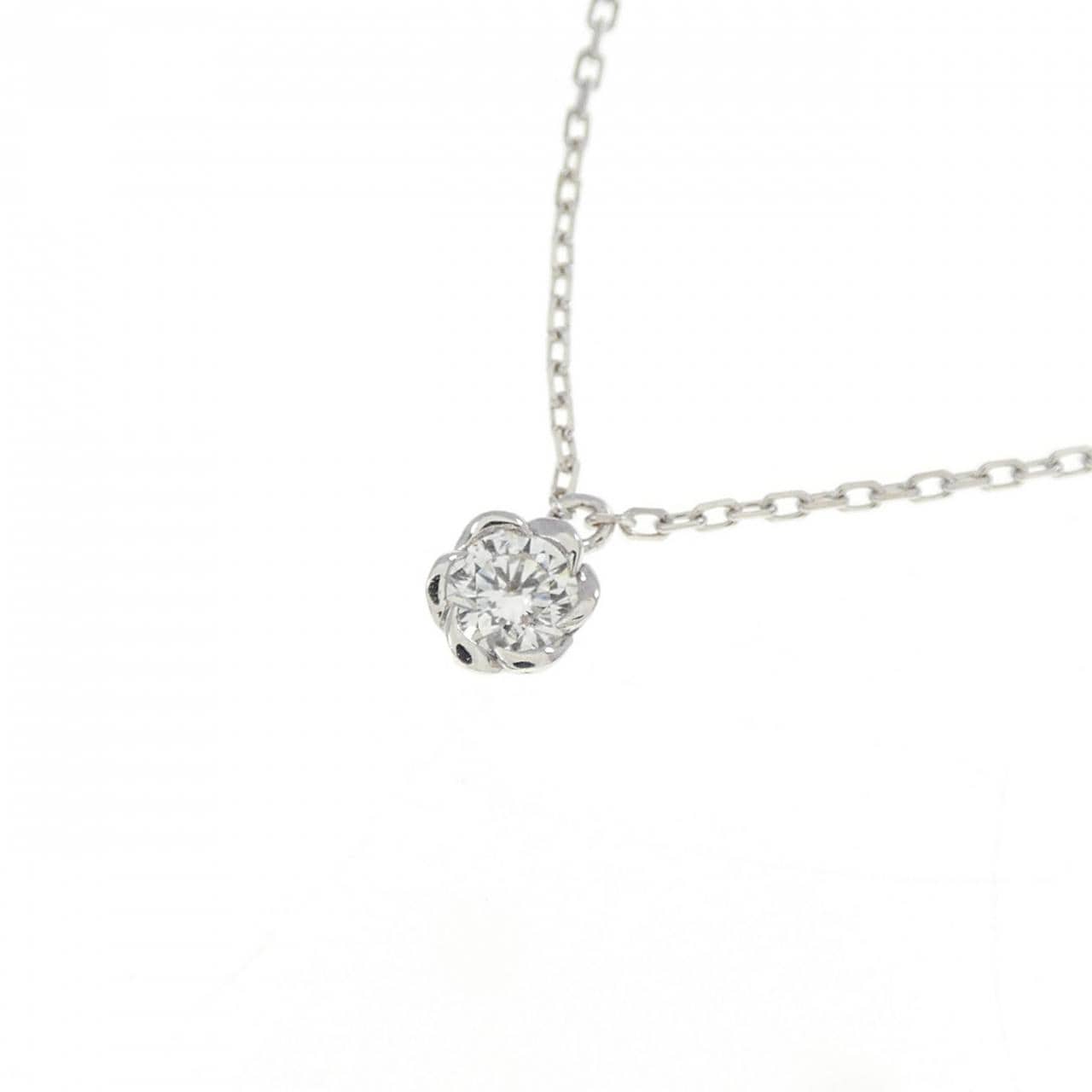 K18WG ダイヤモンド ネックレス 0.05CT