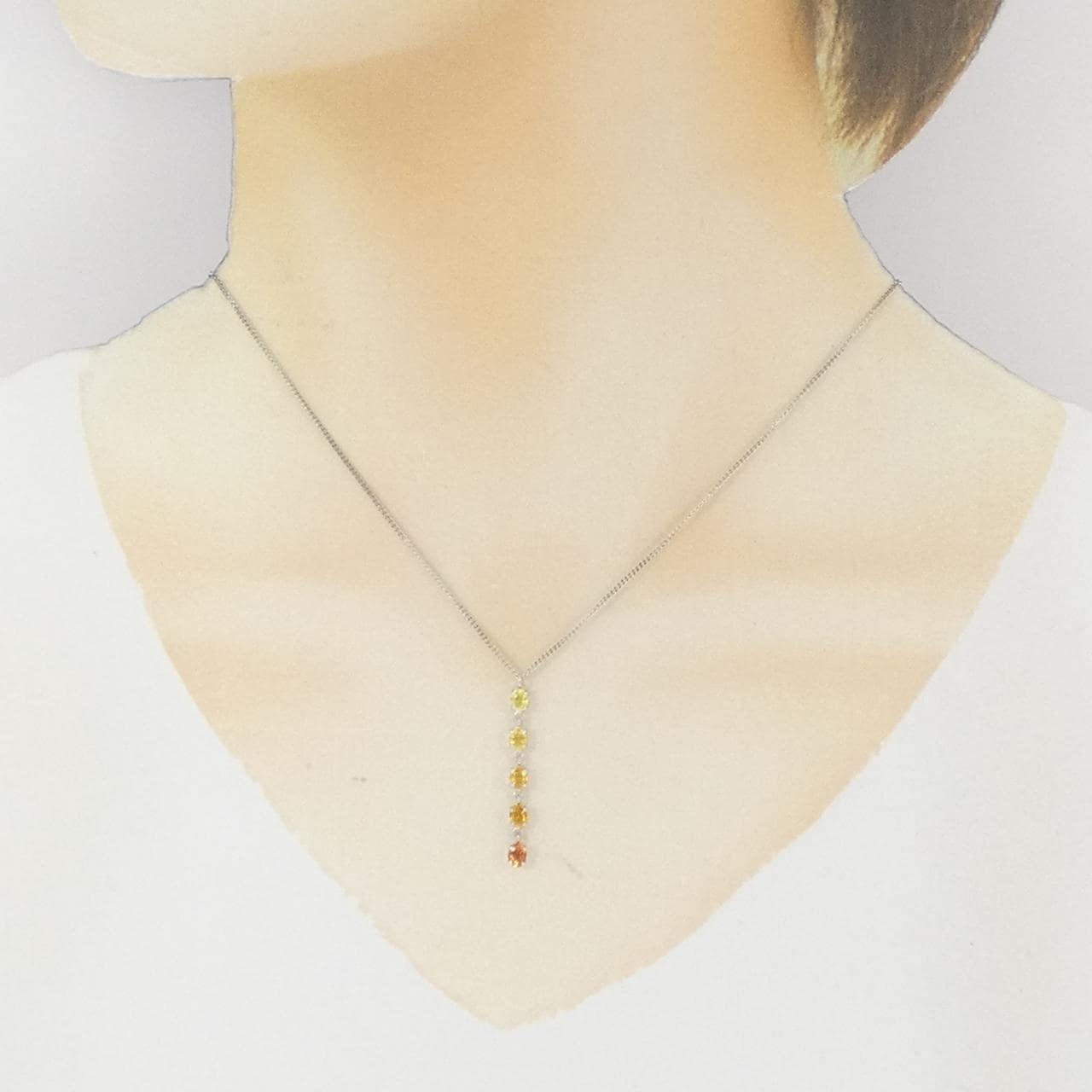 K18WG サファイヤ ネックレス 1.0CT