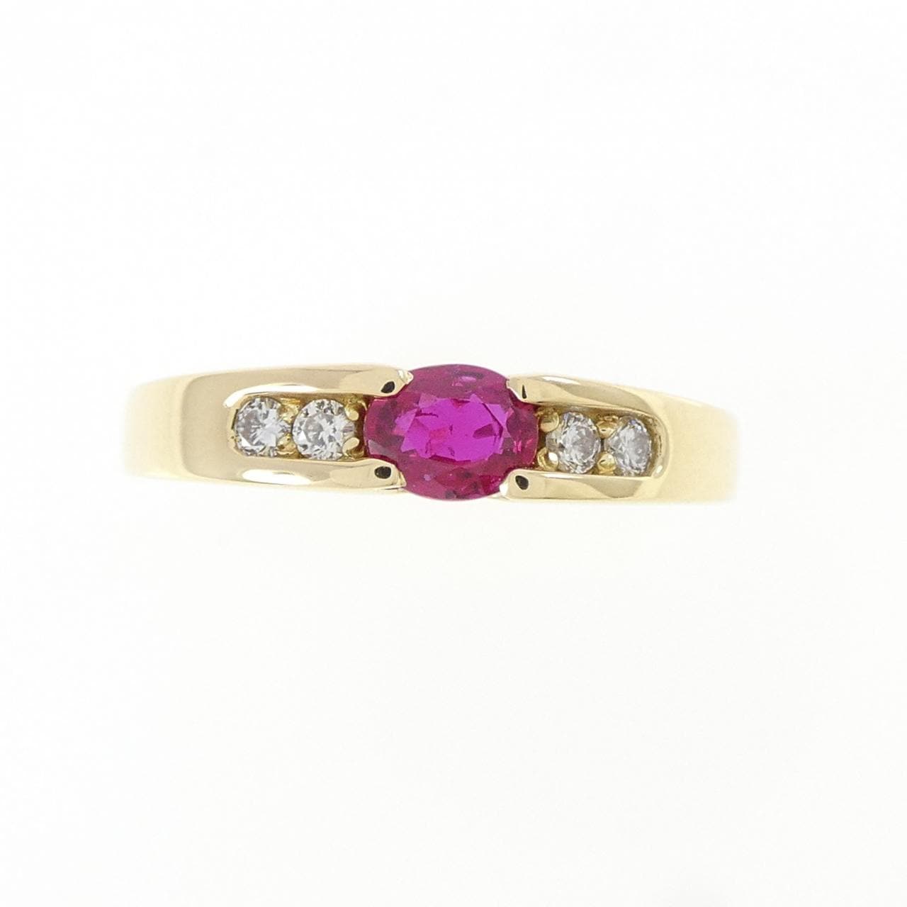 K18YG ルビー リング 0.323CT