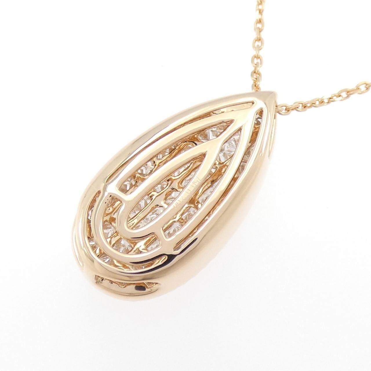 750PG/K18PG ダイヤモンド ネックレス 2.00CT