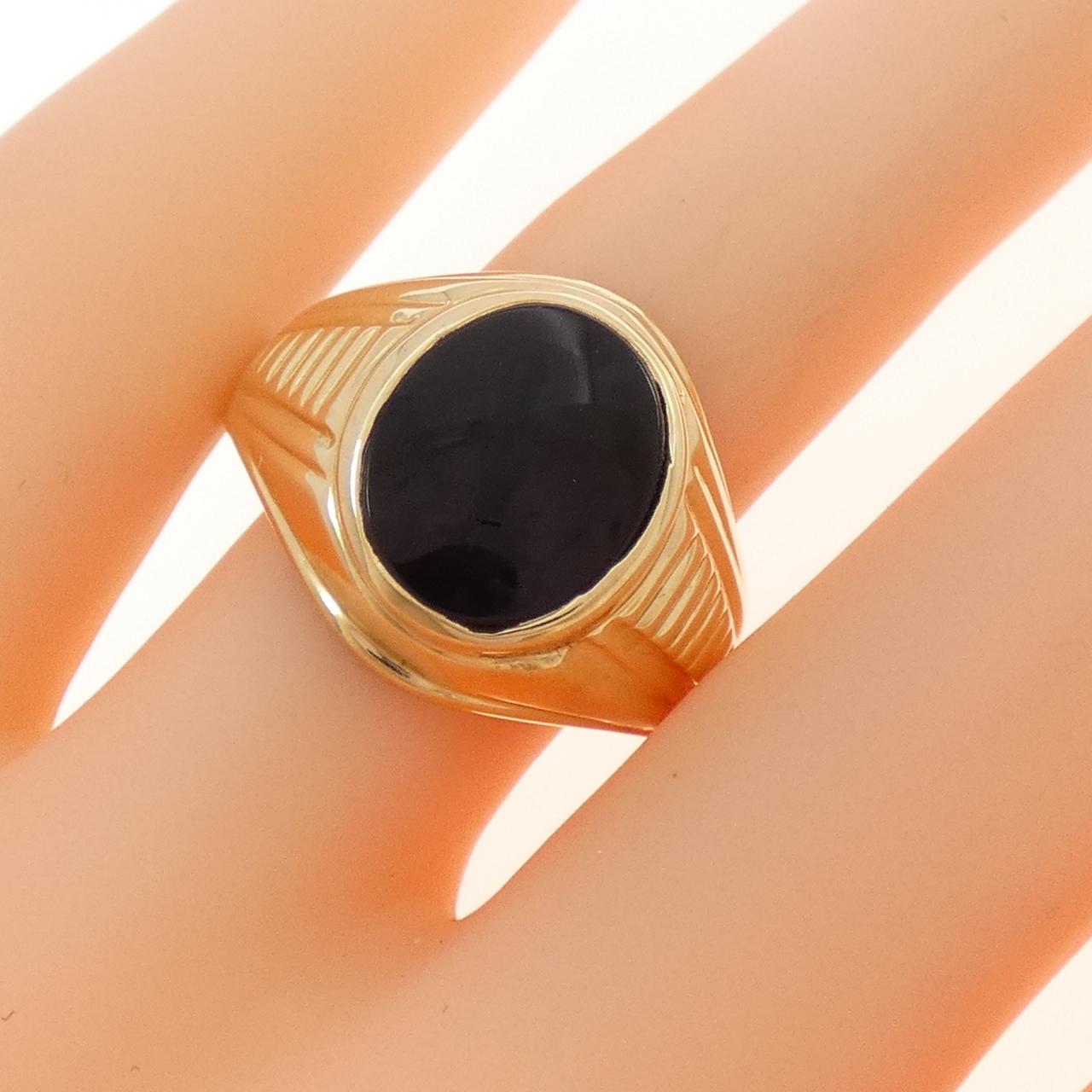 K18YG オニキス リング