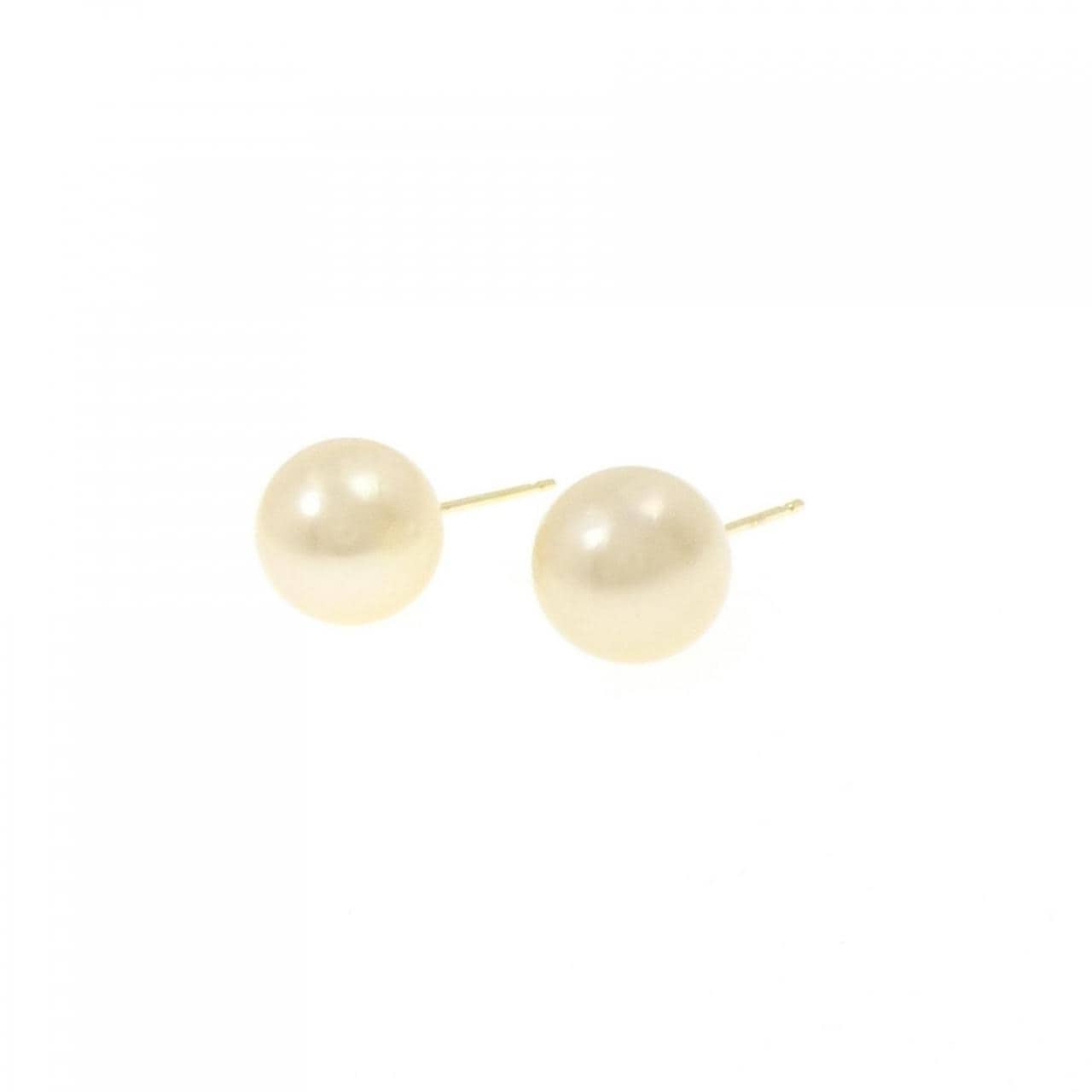 K18YG 白蝶パール ピアス 9.2mm