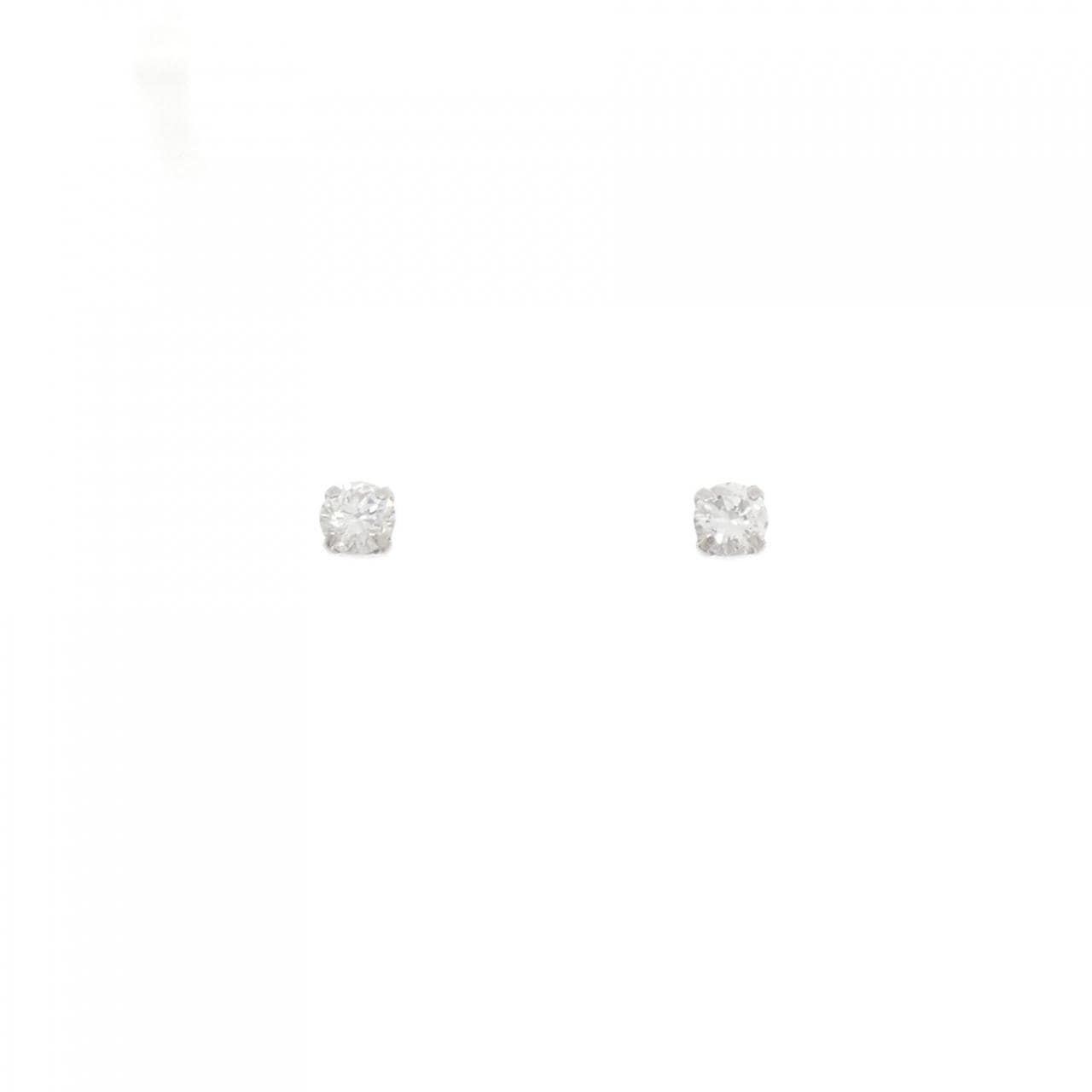 PT900 ソリティア ダイヤモンド ピアス 0.20CT
