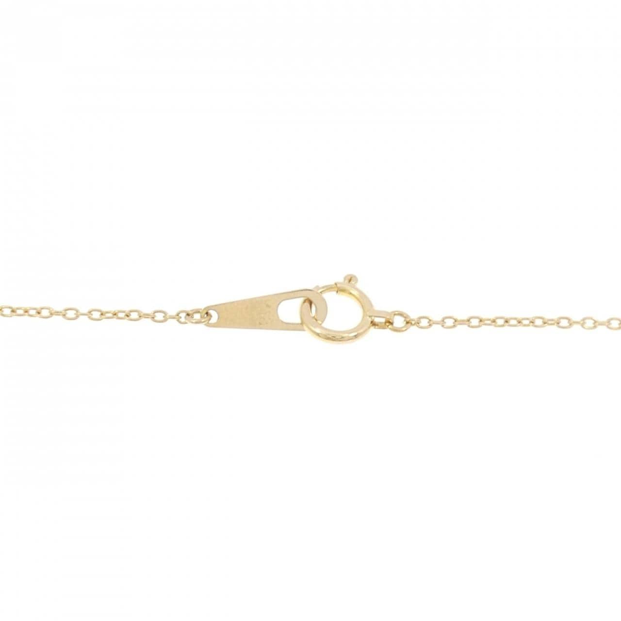 K18YG スリーストーン ダイヤモンド ネックレス 0.15CT