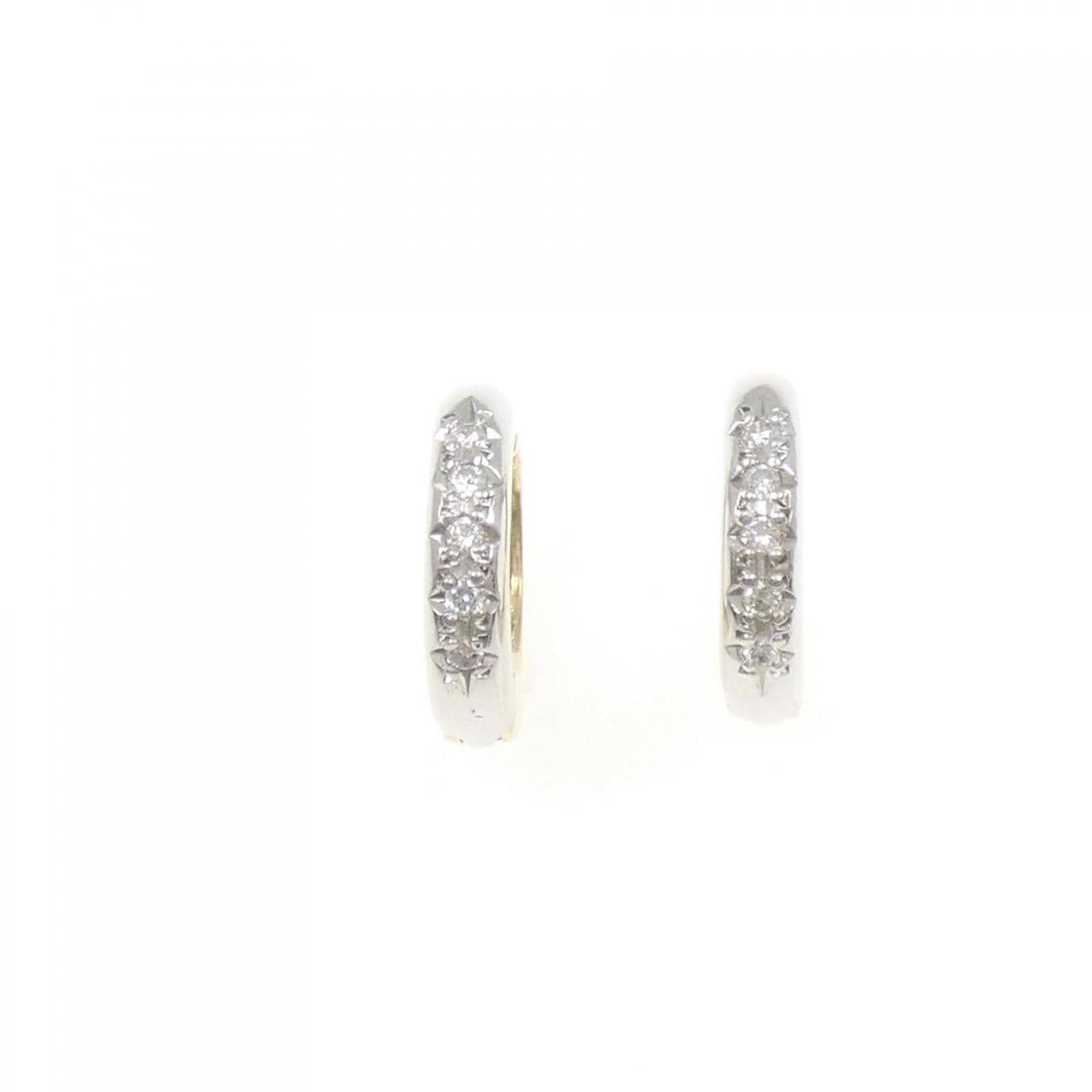 K18YG/PT900 ダイヤモンド イヤリング 0.10CT