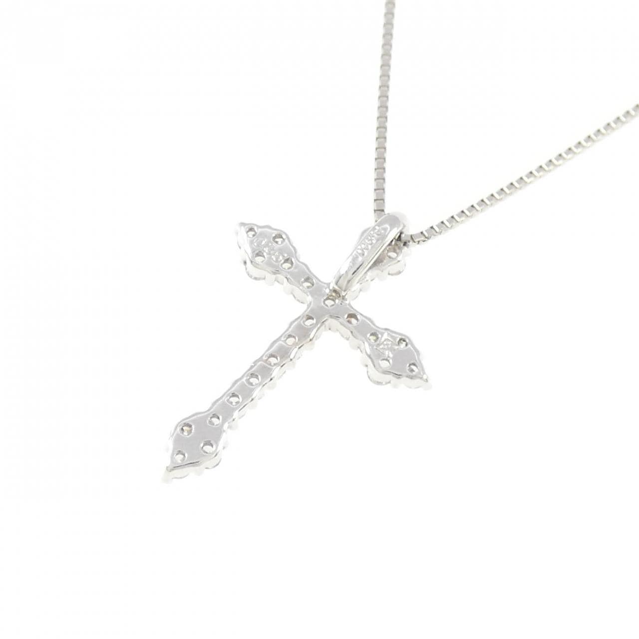 PT900/PT850 クロス ダイヤモンド ネックレス 0.35CT