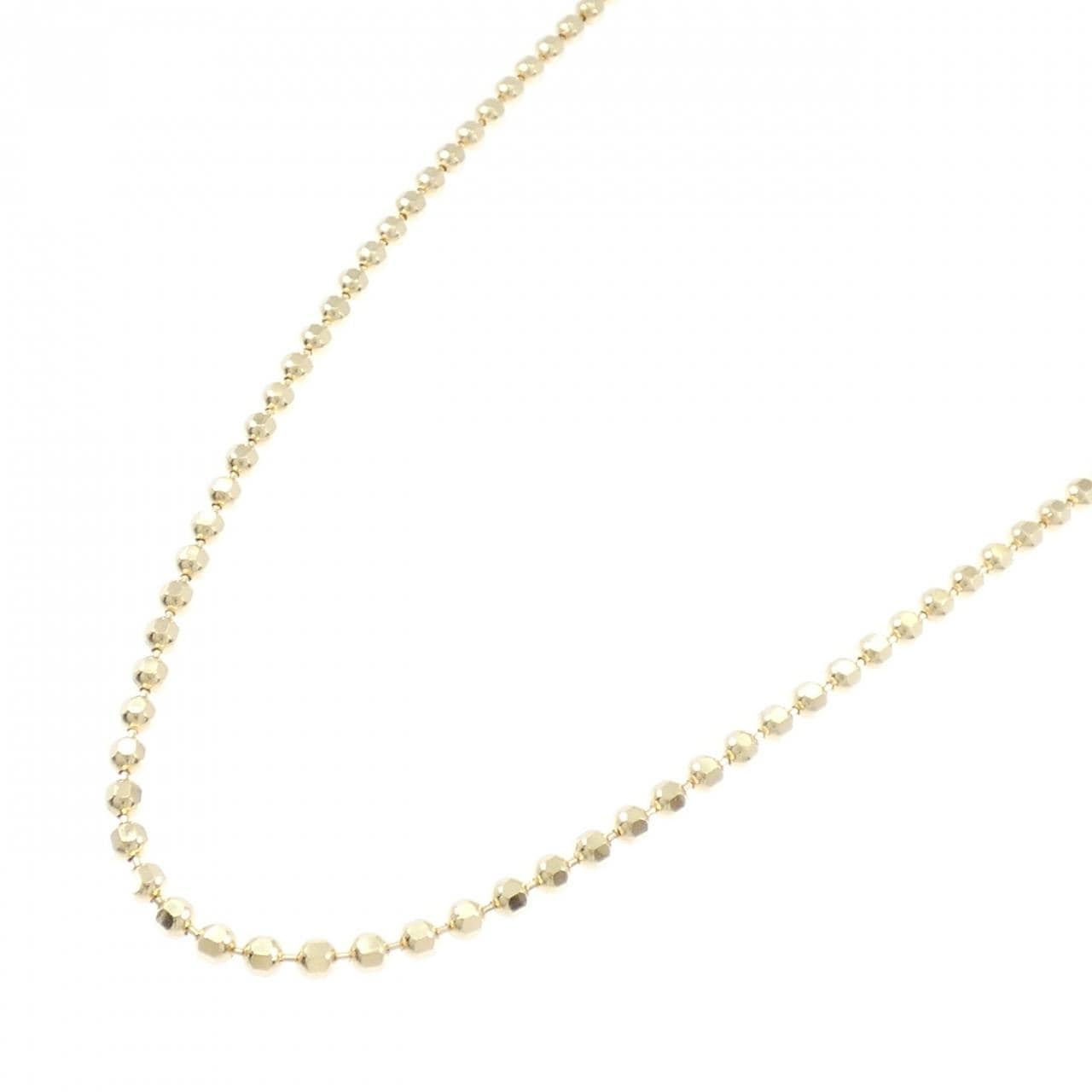 K18PG ボール チェーンネックレス