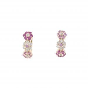ポンテヴェキオ フラワー ピアス 0.28CT
