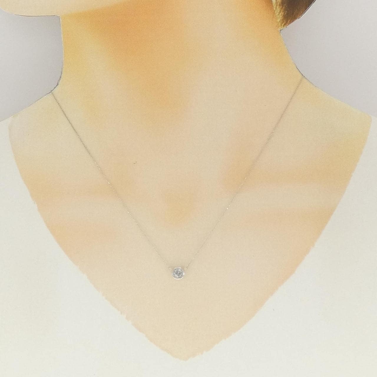 K18WG ダイヤモンド ネックレス 0.3CT