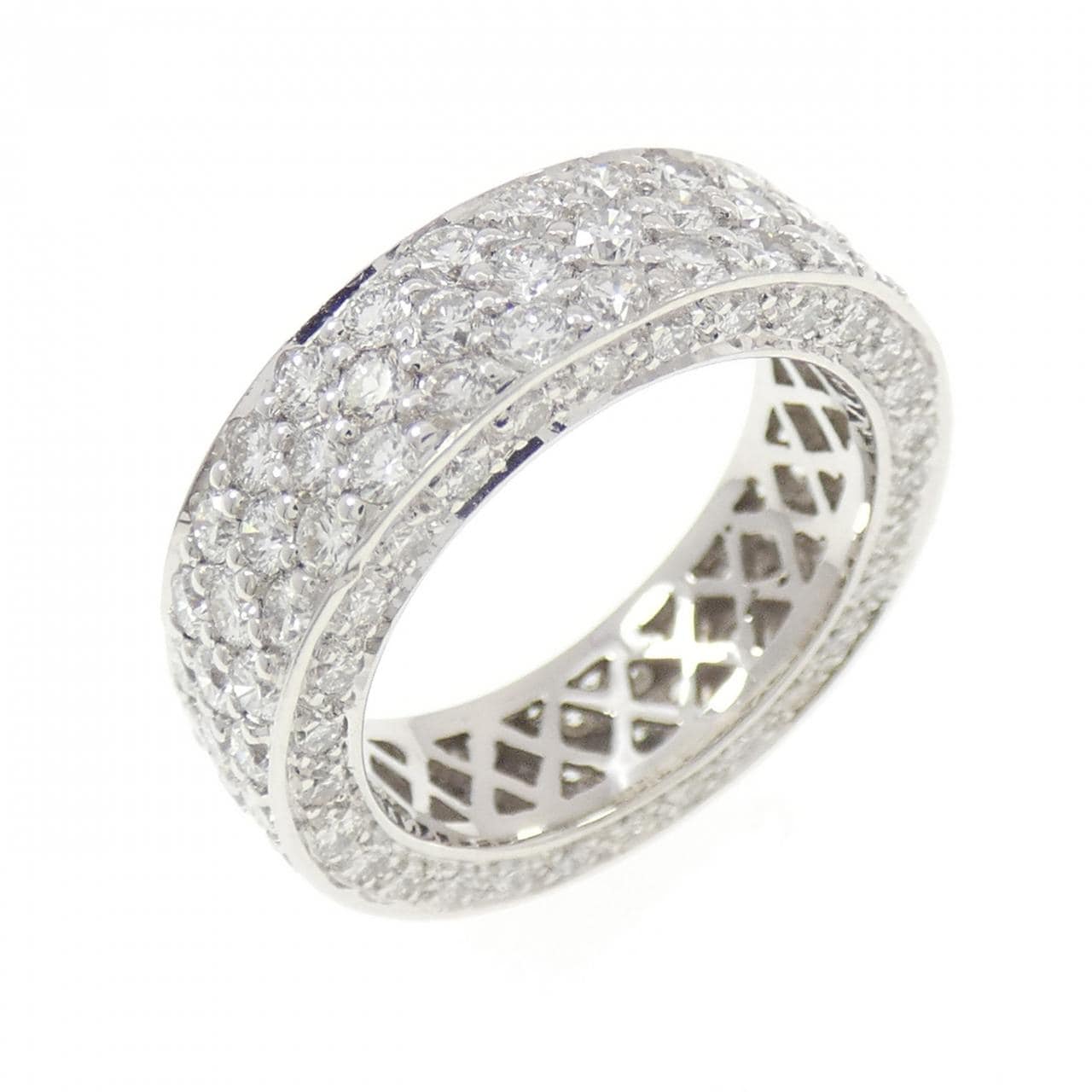 750WG フルエタニティ ダイヤモンド リング 2.42CT