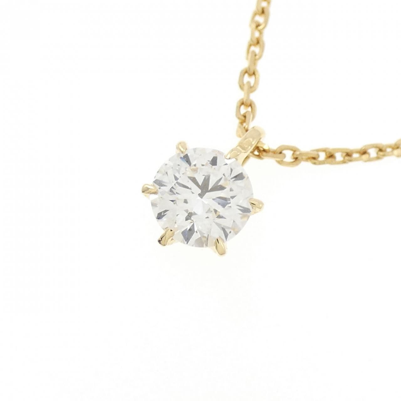 K18YG ダイヤモンド ネックレス 0.822CT D SI1 3EXT H&C