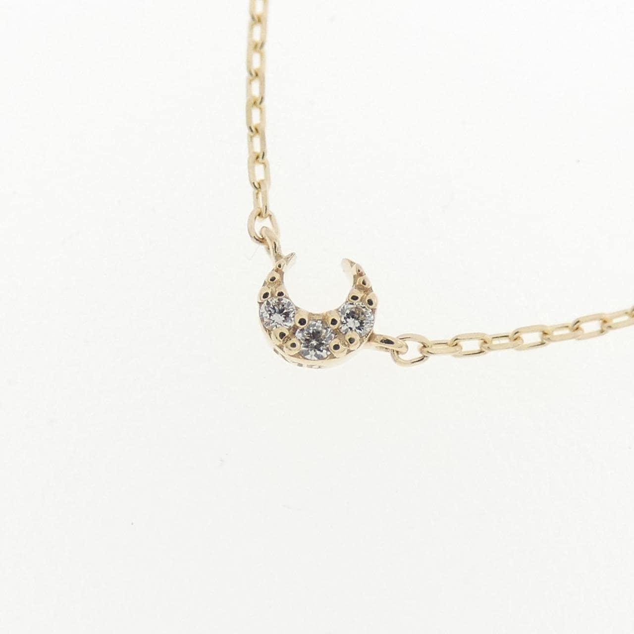 K10YG moon Diamond necklace