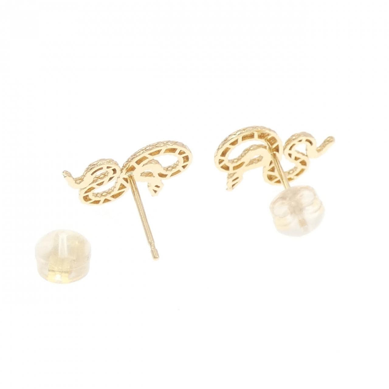 [BRAND NEW] K18YG Snake Earrings