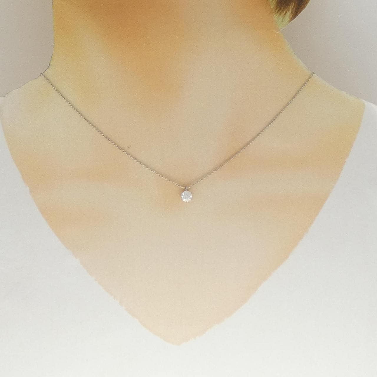 【リメイク】PT900/PT850 ダイヤモンド ネックレス 0.417CT E SI1 EXT H&C