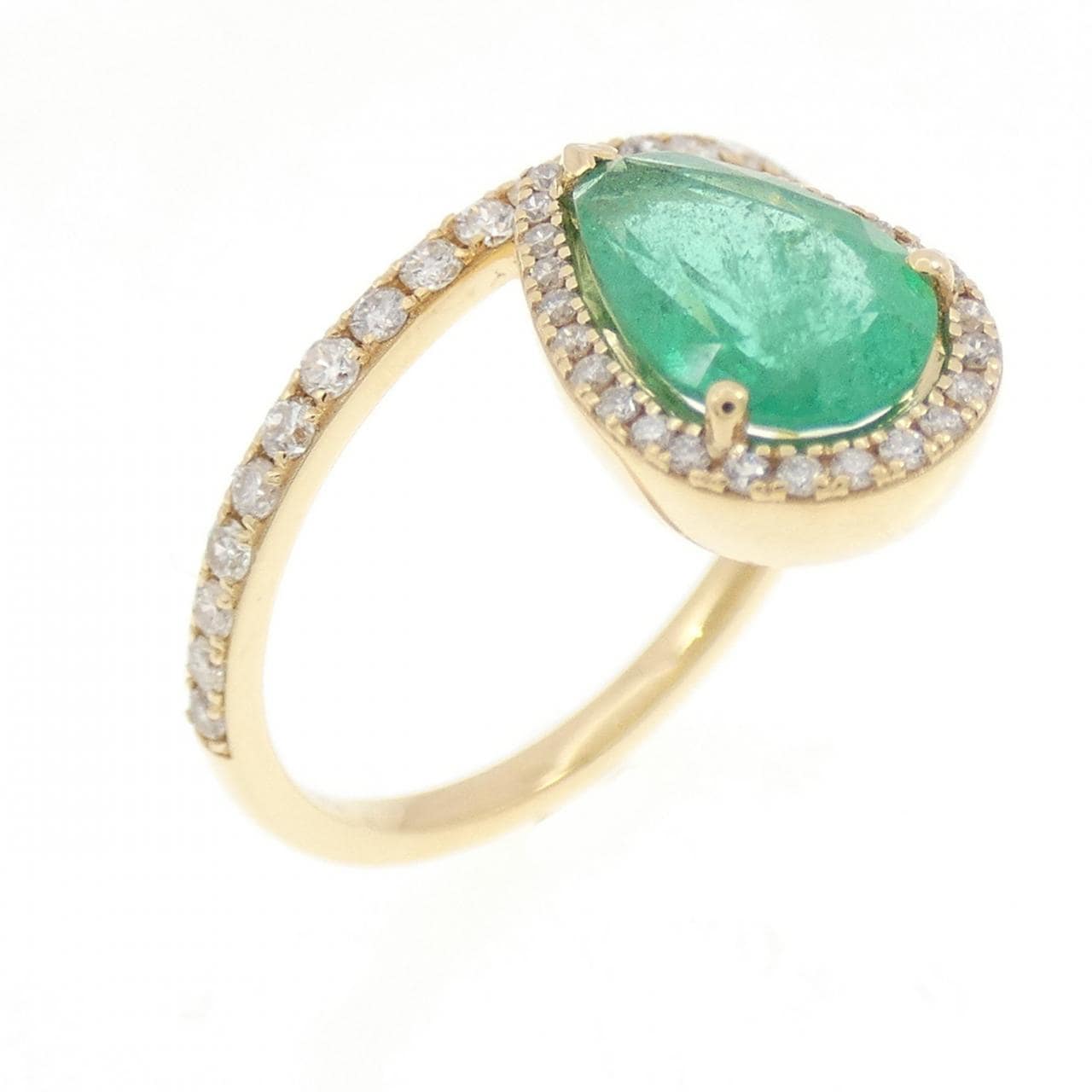 【新品】K18YG エメラルド リング 1.00CT