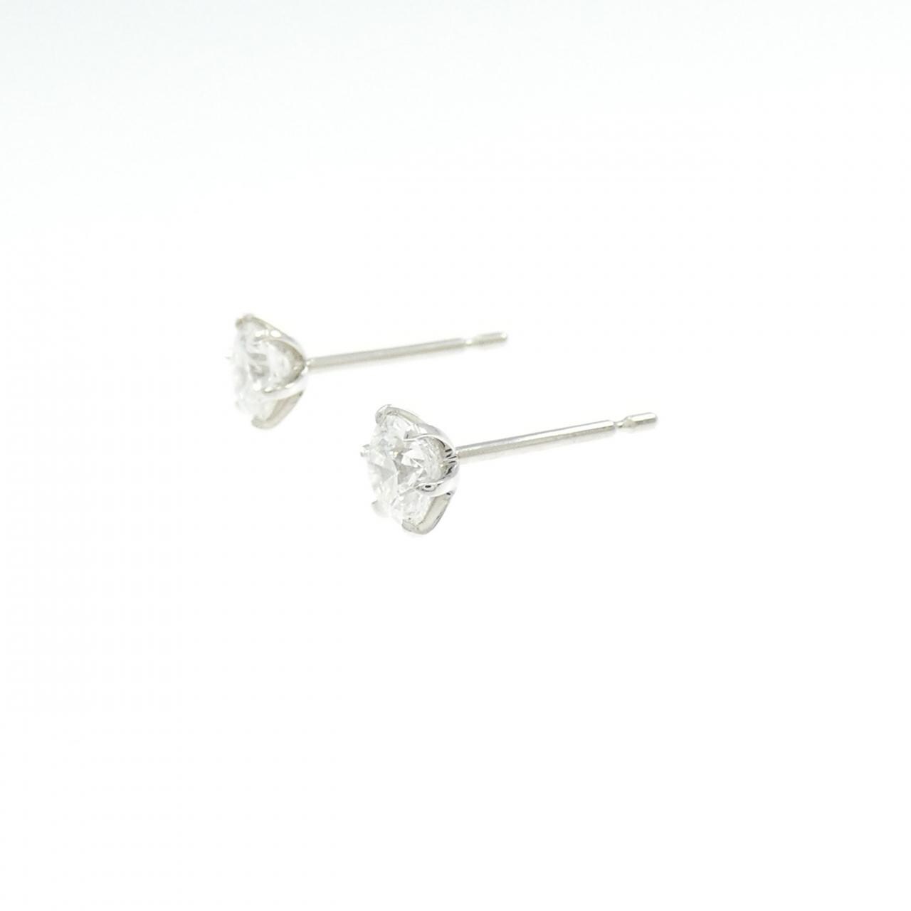 【リメイク】PT900/ST ダイヤモンド ピアス 0.345CT 0.347CT F-G VS2 EXT-VG