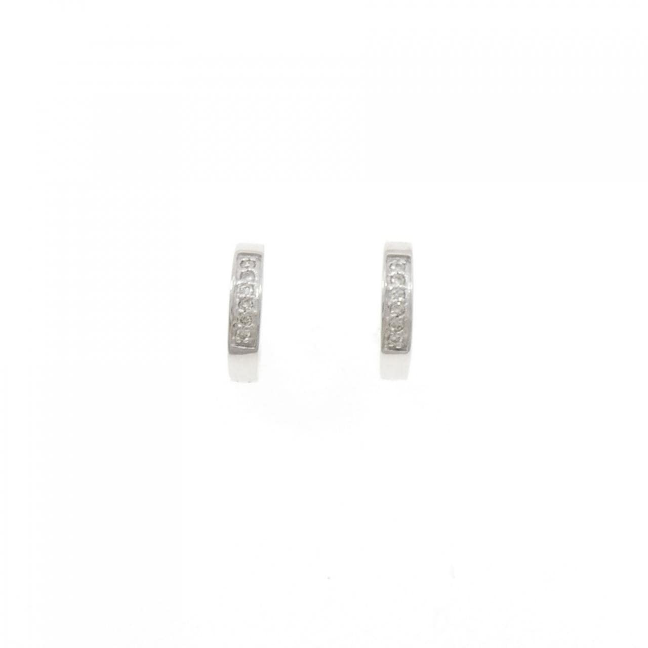 K18WG ダイヤモンド ピアス 0.06CT