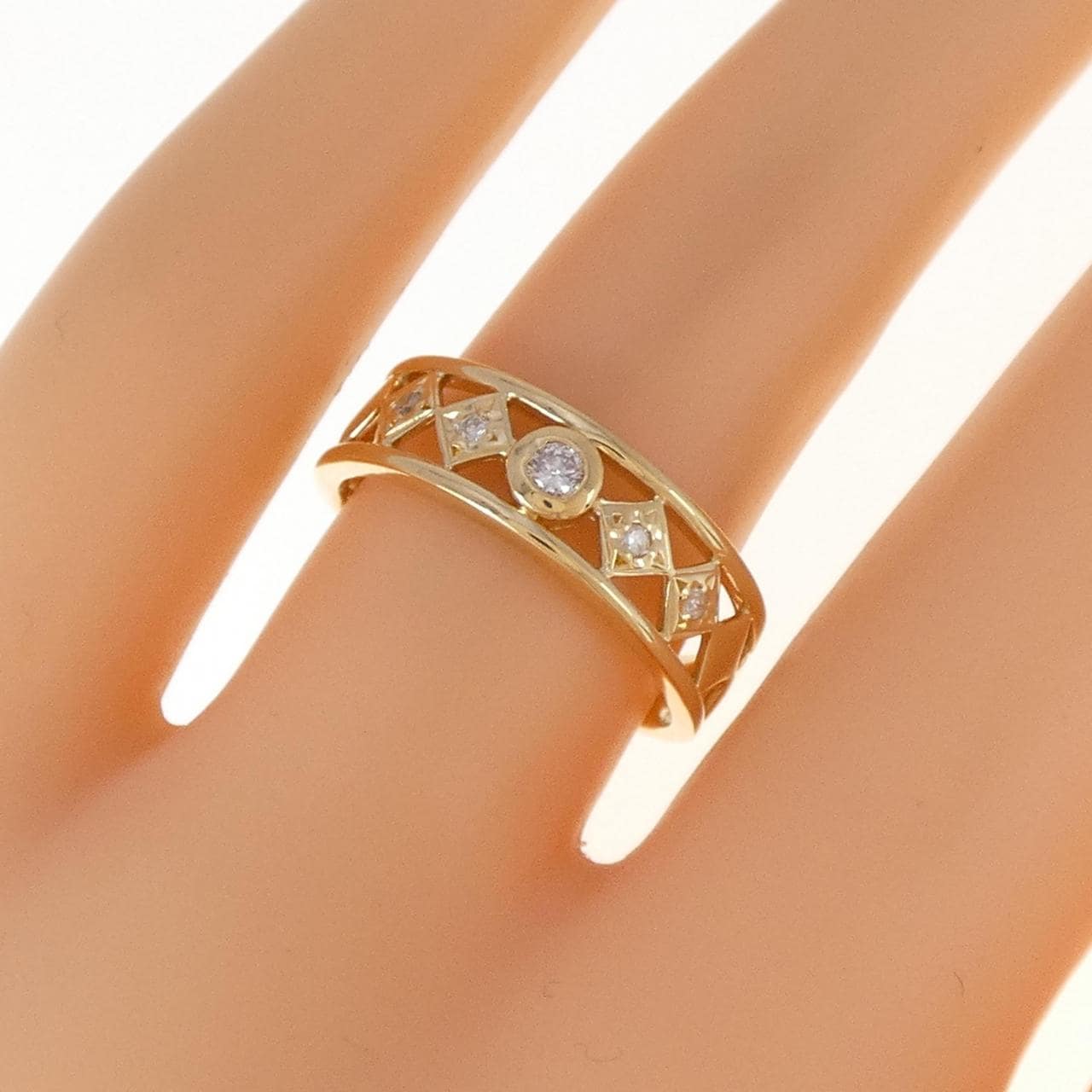 K18YG ダイヤモンド リング 0.10CT