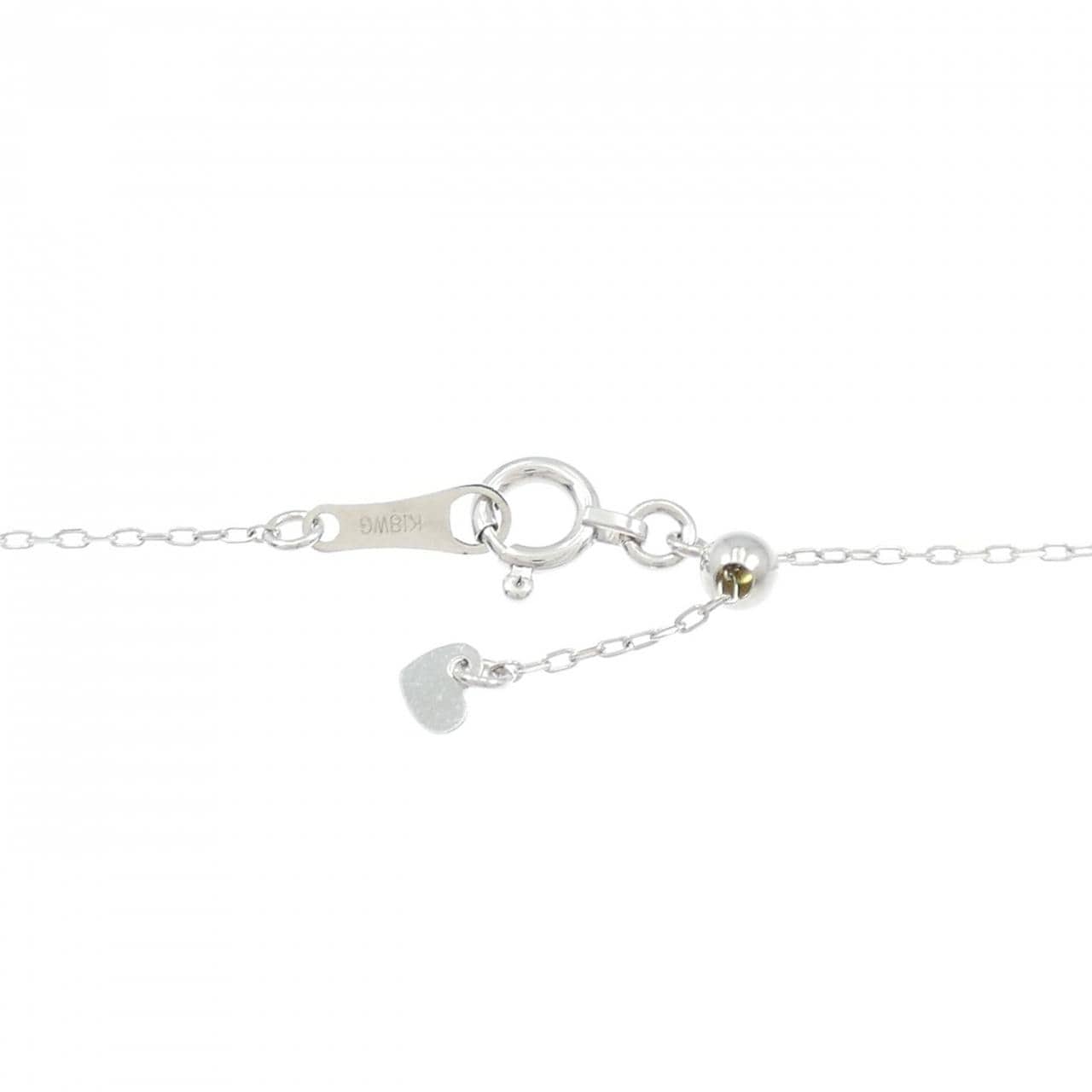 K18WG ハート オニキス ネックレス