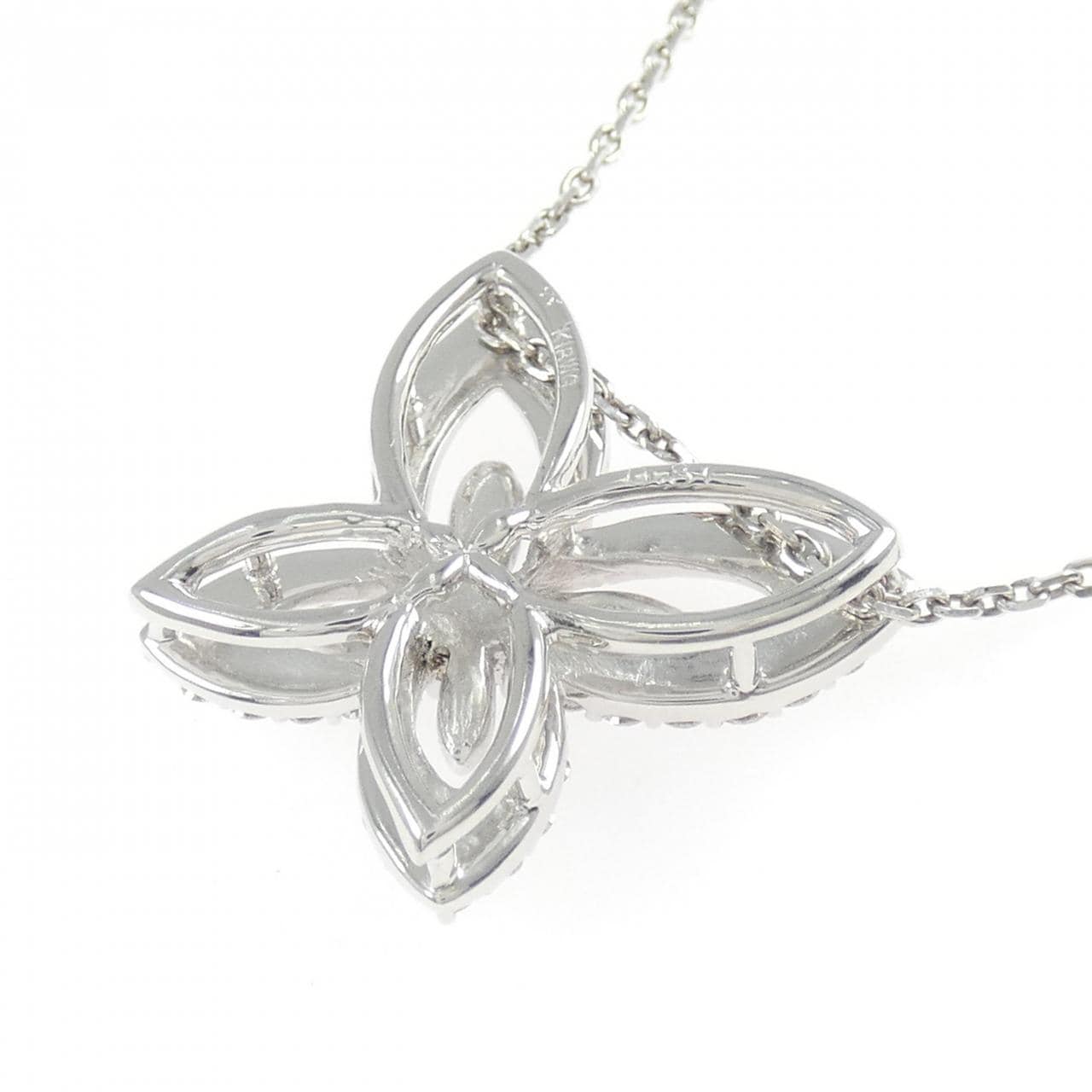 K18WG ダイヤモンド ネックレス 0.81CT