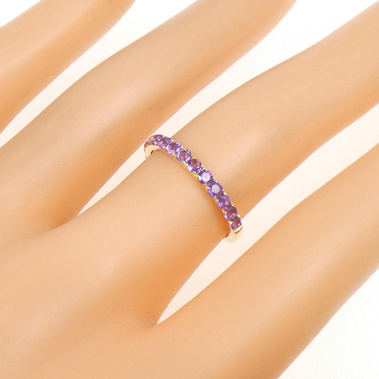 K18YG アメジスト リング 0.48CT