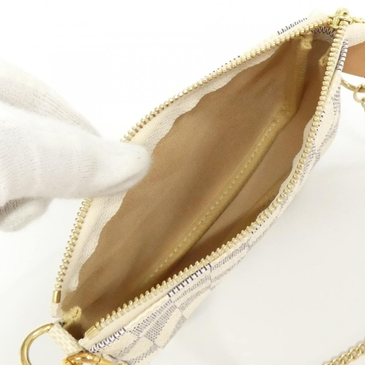 ルイヴィトン ダミエ アズール ミニ ポシェット アクセソワール N58010 アクセサリーポーチ