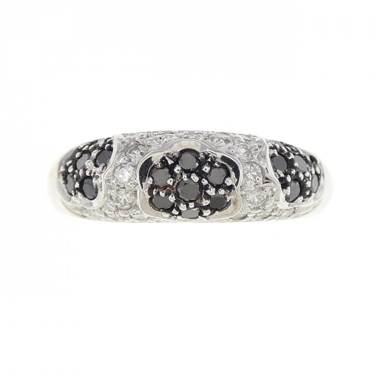 K18WG Flower Diamond Ring 0.59CT