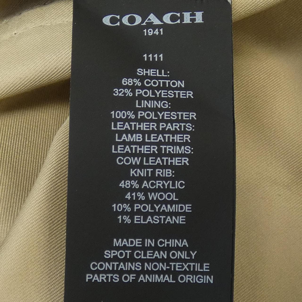 コーチ COACH 1111 コート