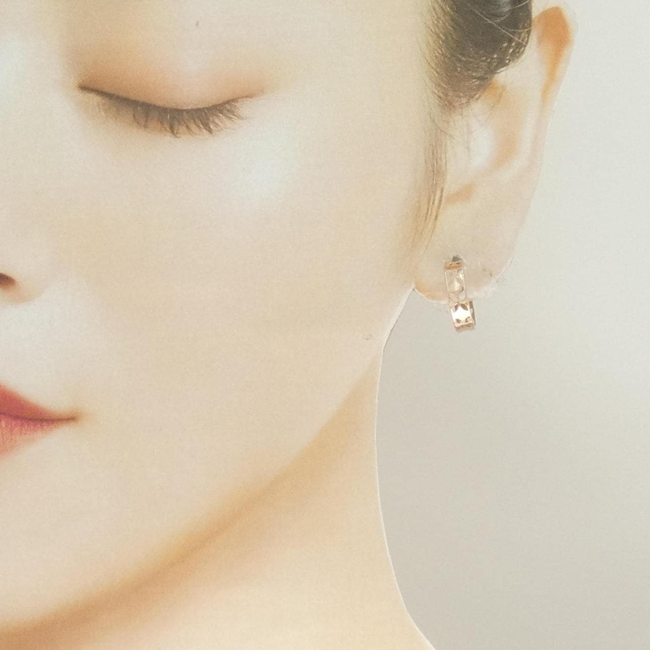 K18PG/K10PG フープ ピアス