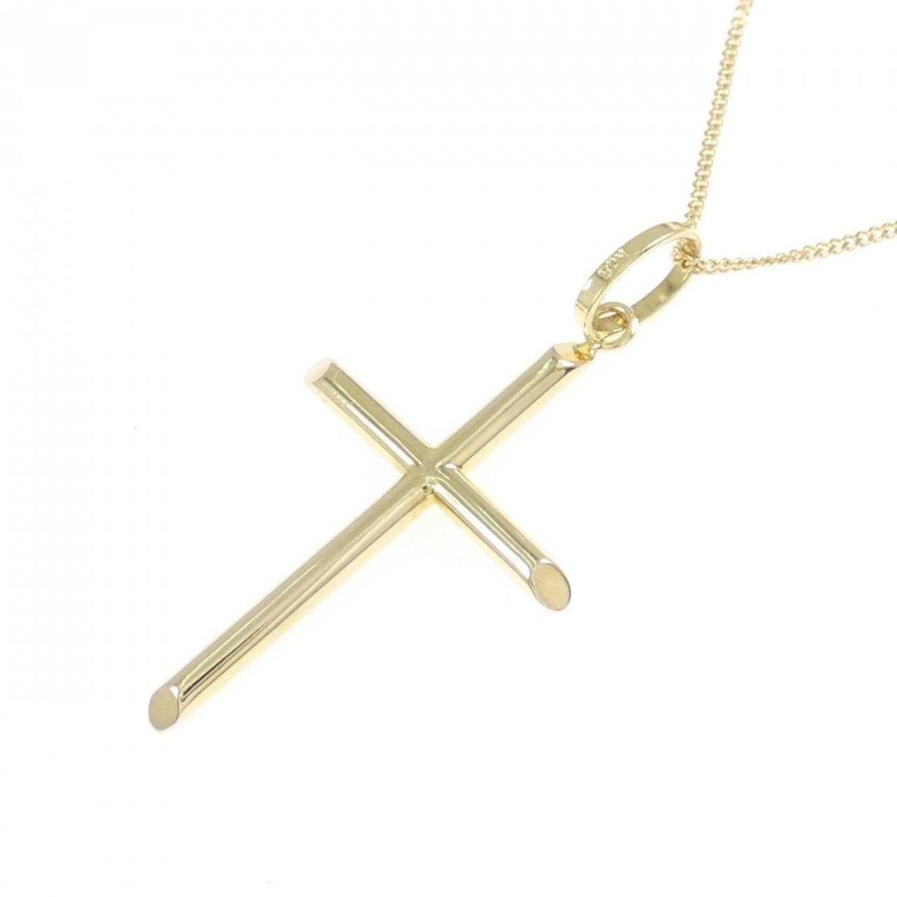 K18YG クロス ネックレス