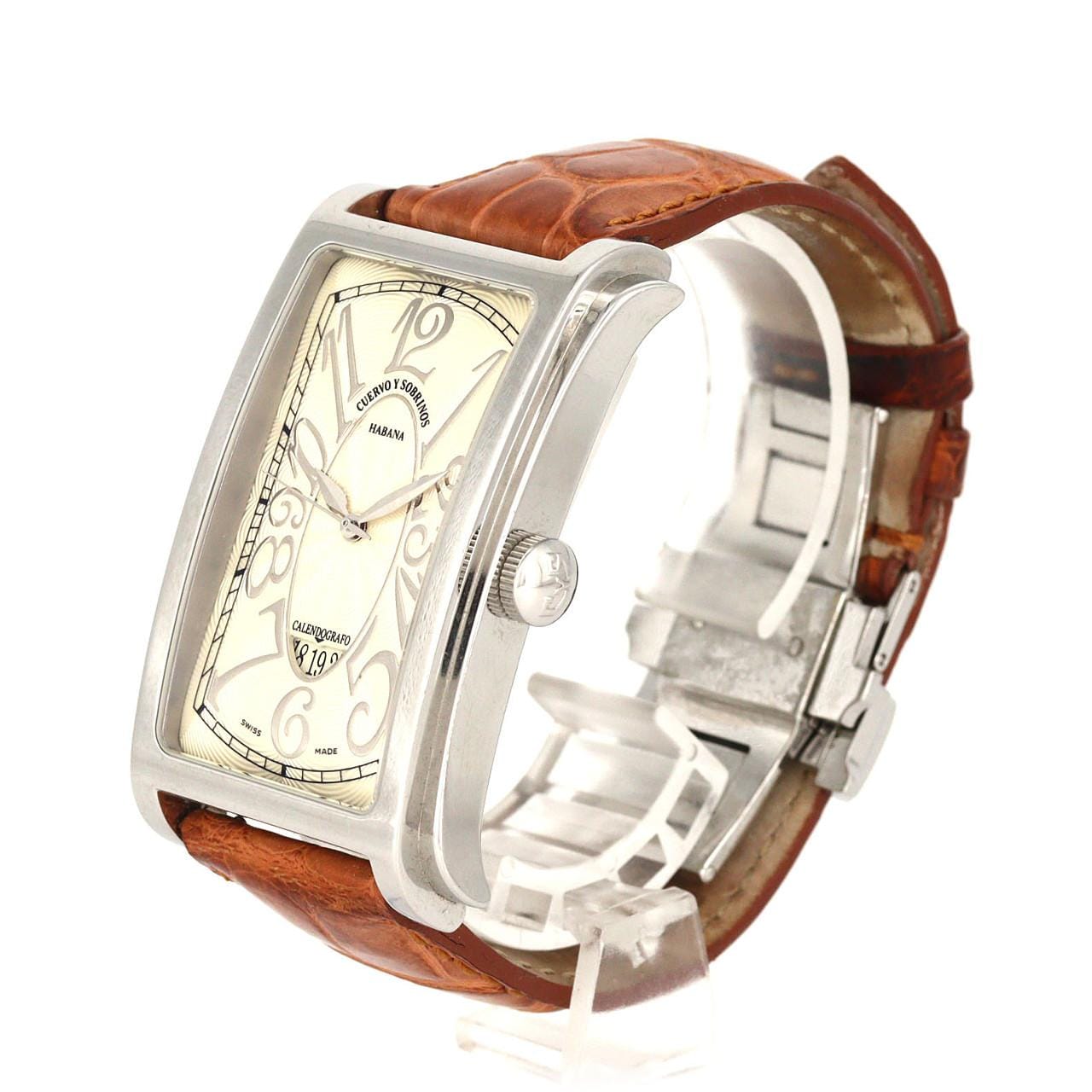 【ノーメンテナンス還元価格】クエルボイソブリノス プロミネンテソロテンポデイト A1012/1012-1CHG SS 自動巻