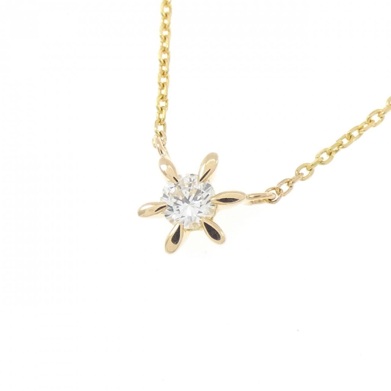 K18YG ダイヤモンド ネックレス 0.14CT