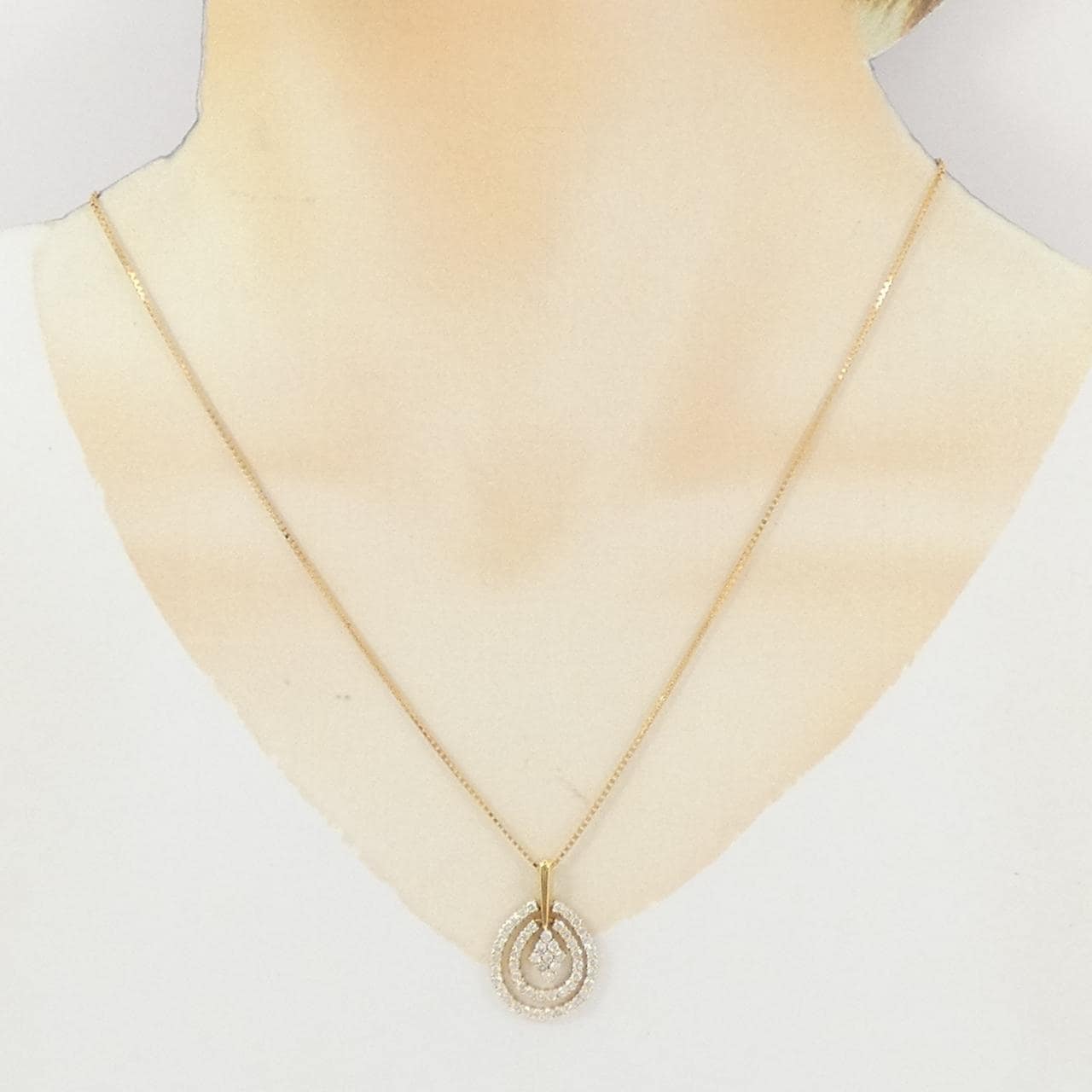 K18YG ダイヤモンド ネックレス 1.01CT