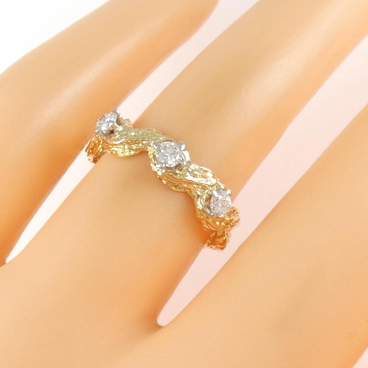 750YG/750WG ダイヤモンド リング 0.24CT