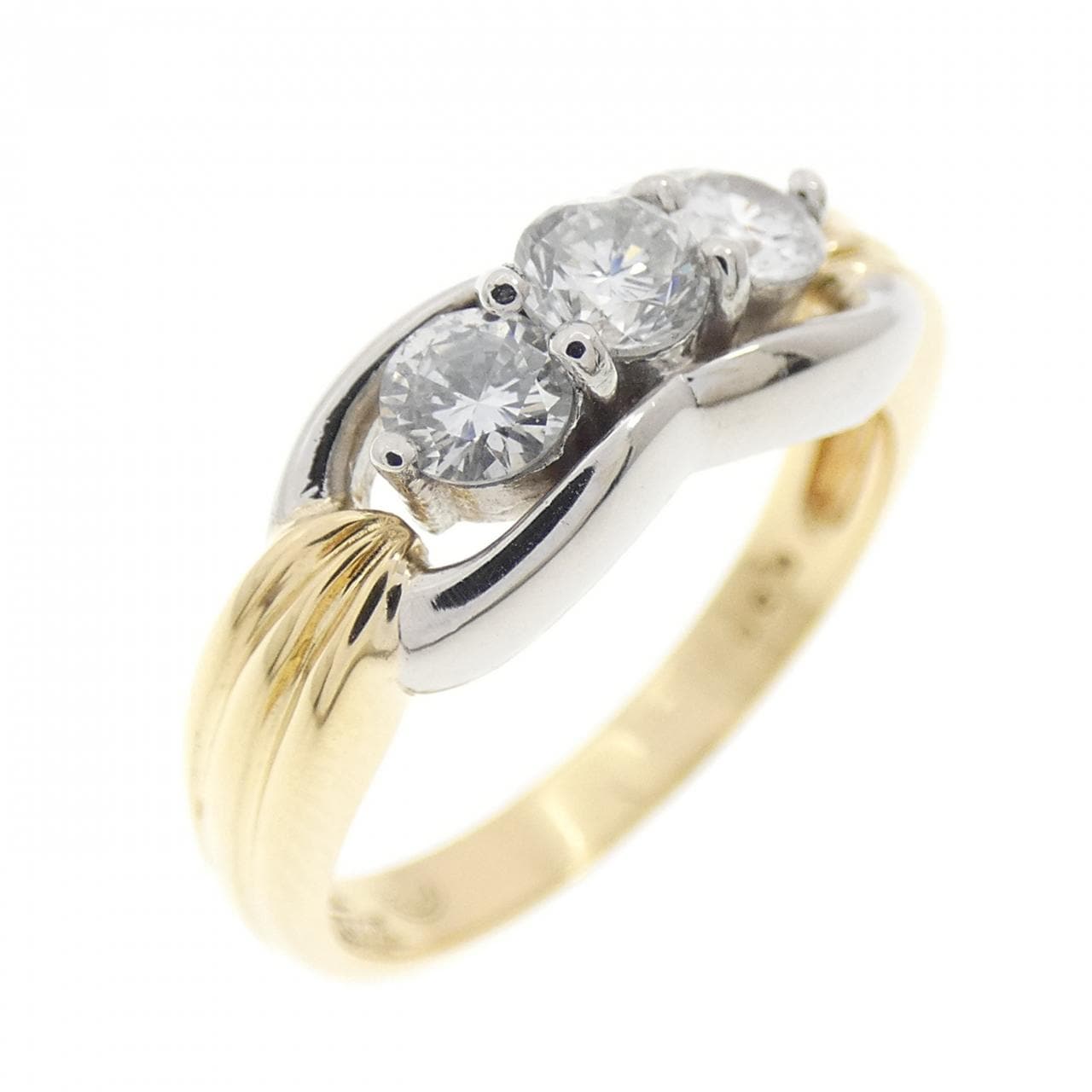 K18YG/PT900 ダイヤモンド リング 0.50CT