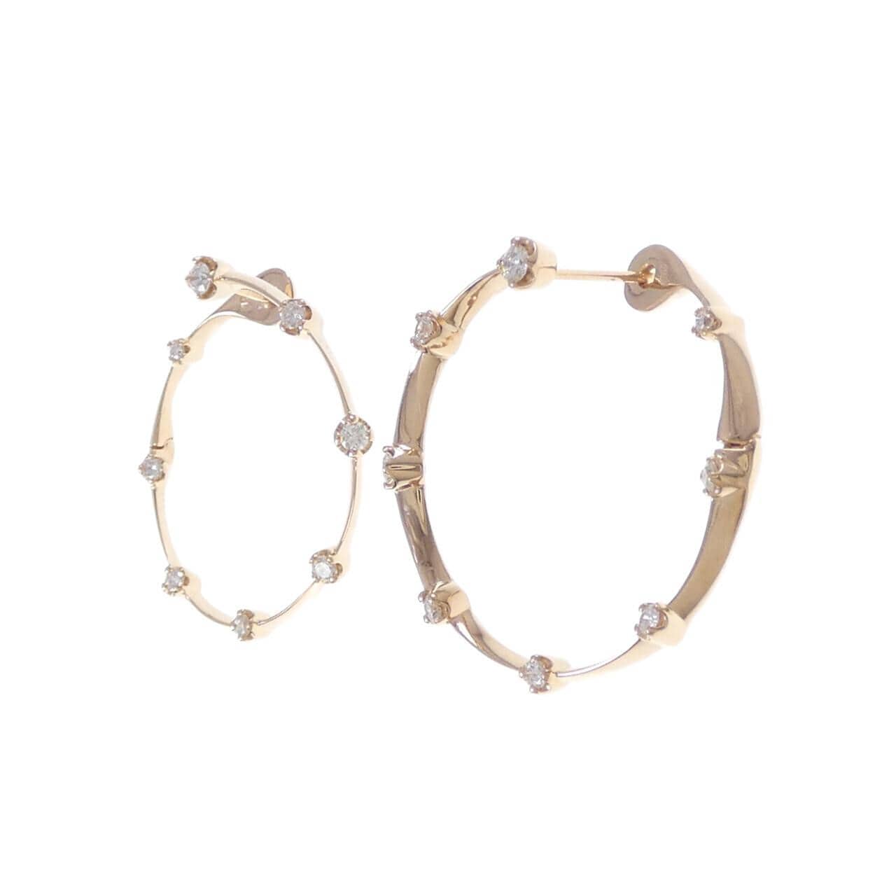 750PG ダイヤモンド ピアス