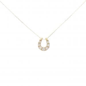 【新品】K18YG ホースシュー ダイヤモンド ネックレス 0.10CT
