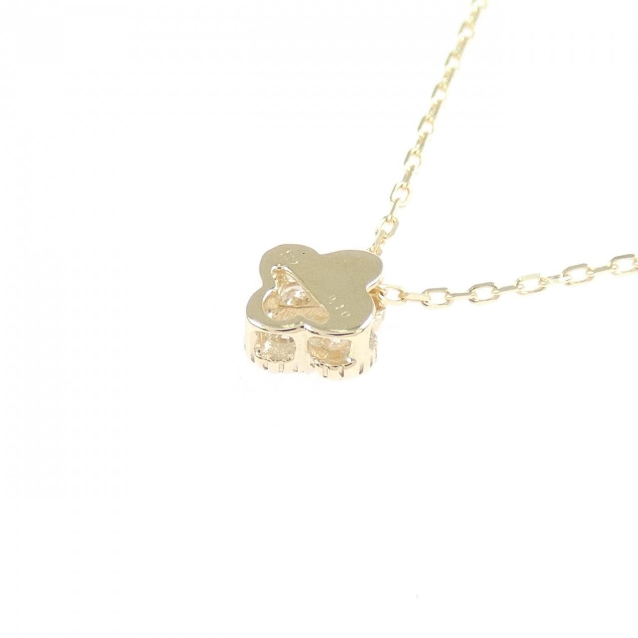 【リメイク】K10YG フラワー ダイヤモンド ネックレス 0.10CT