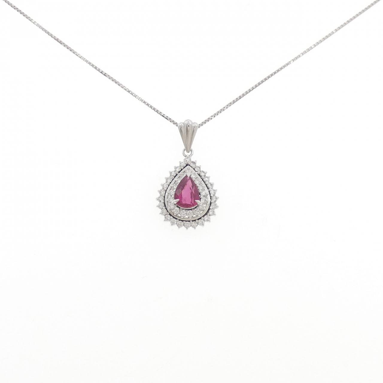 PM/PT850 ルビー ネックレス 1.04CT