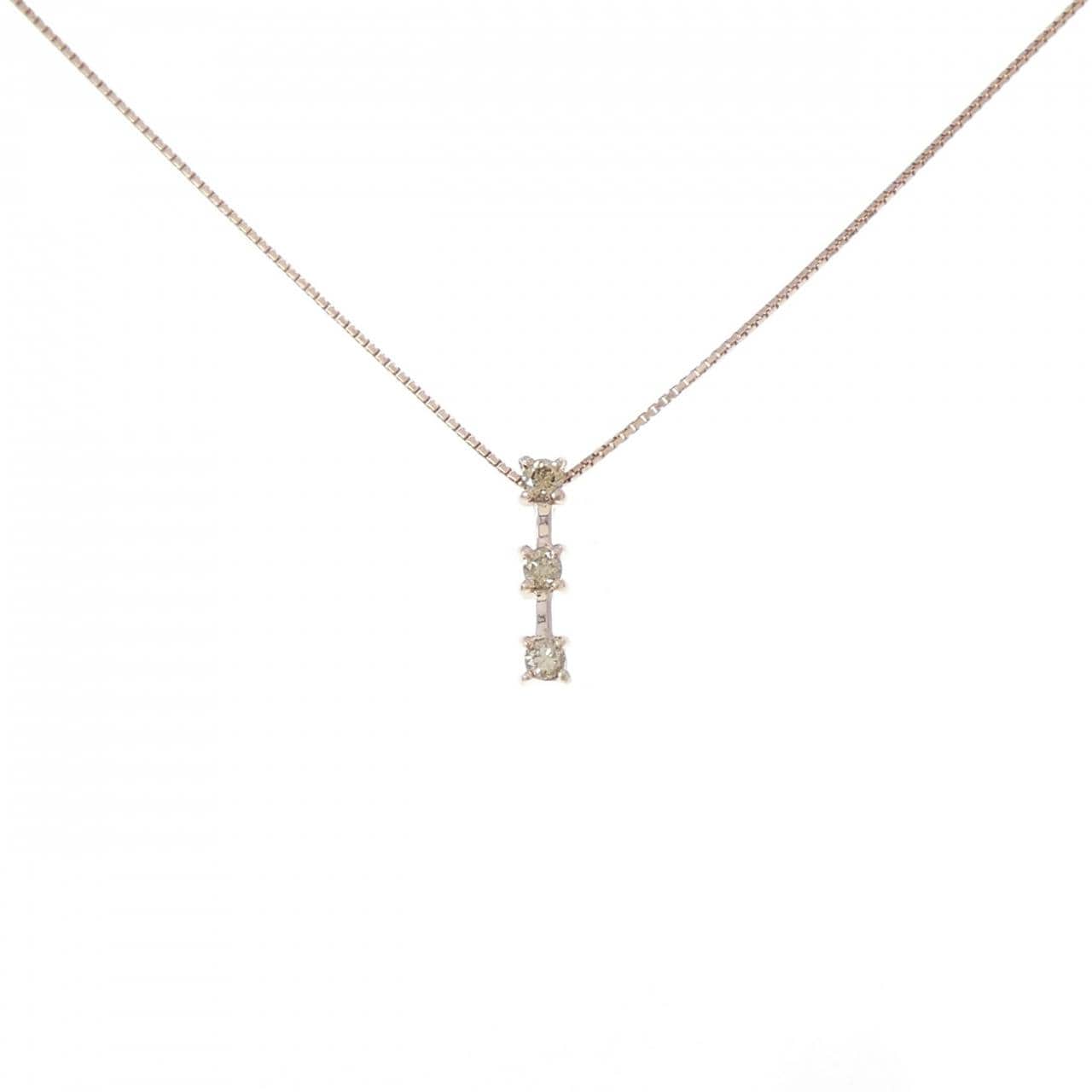 K10PG ダイヤモンド ネックレス 0.10CT