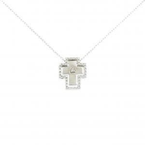 K10WG クロス ダイヤモンド ネックレス 0.01CT