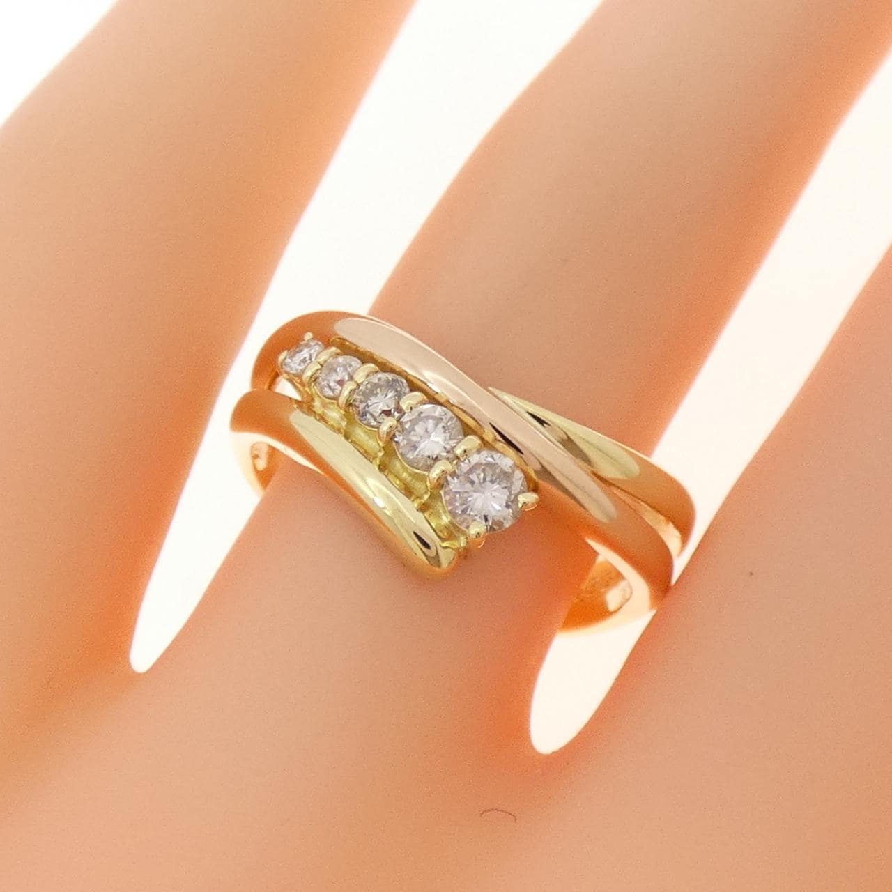 K18YG/K18PG ダイヤモンド リング 0.30CT