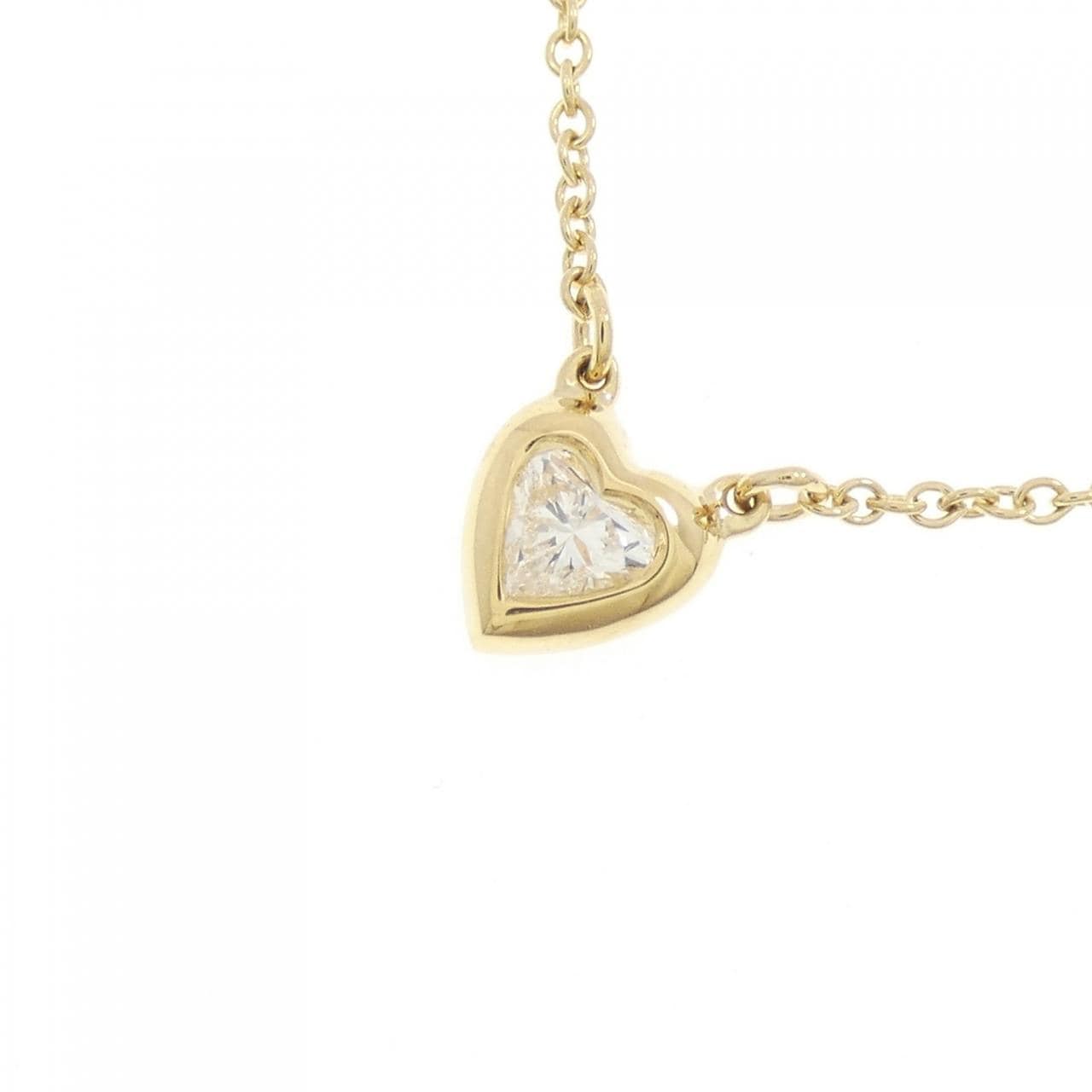 ティファニー バイ ザ ヤード ハート ネックレス 0.17CT