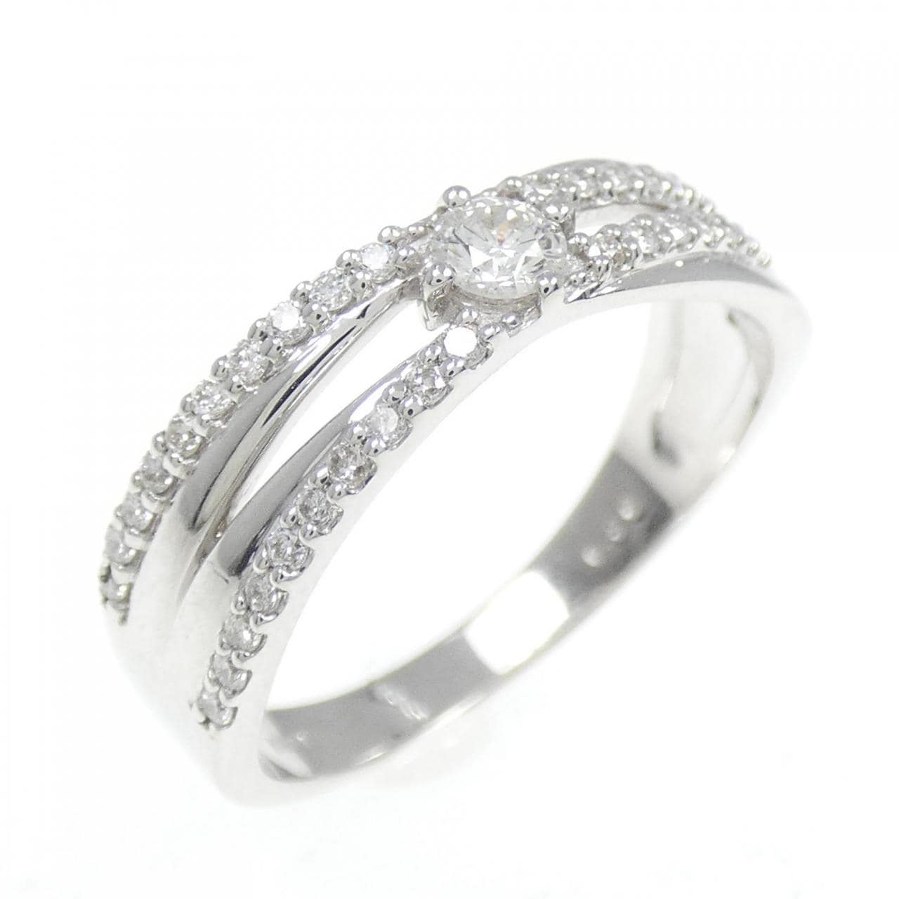 K18WG ダイヤモンド リング 0.30CT