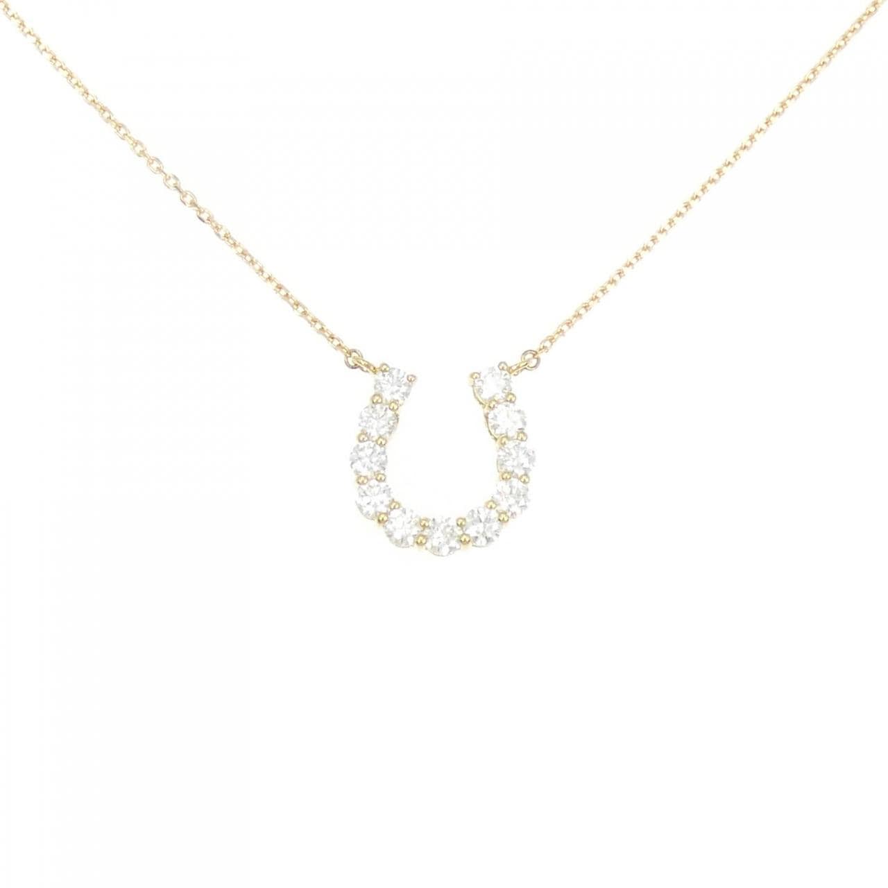 [BRAND NEW] K18YG Diamond Necklace 1.043CT GH VS1-SI1 EXT-GOOD