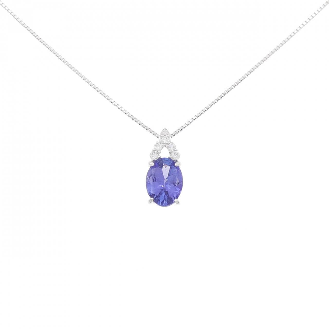K18WG Tanzanite necklace 1.21CT