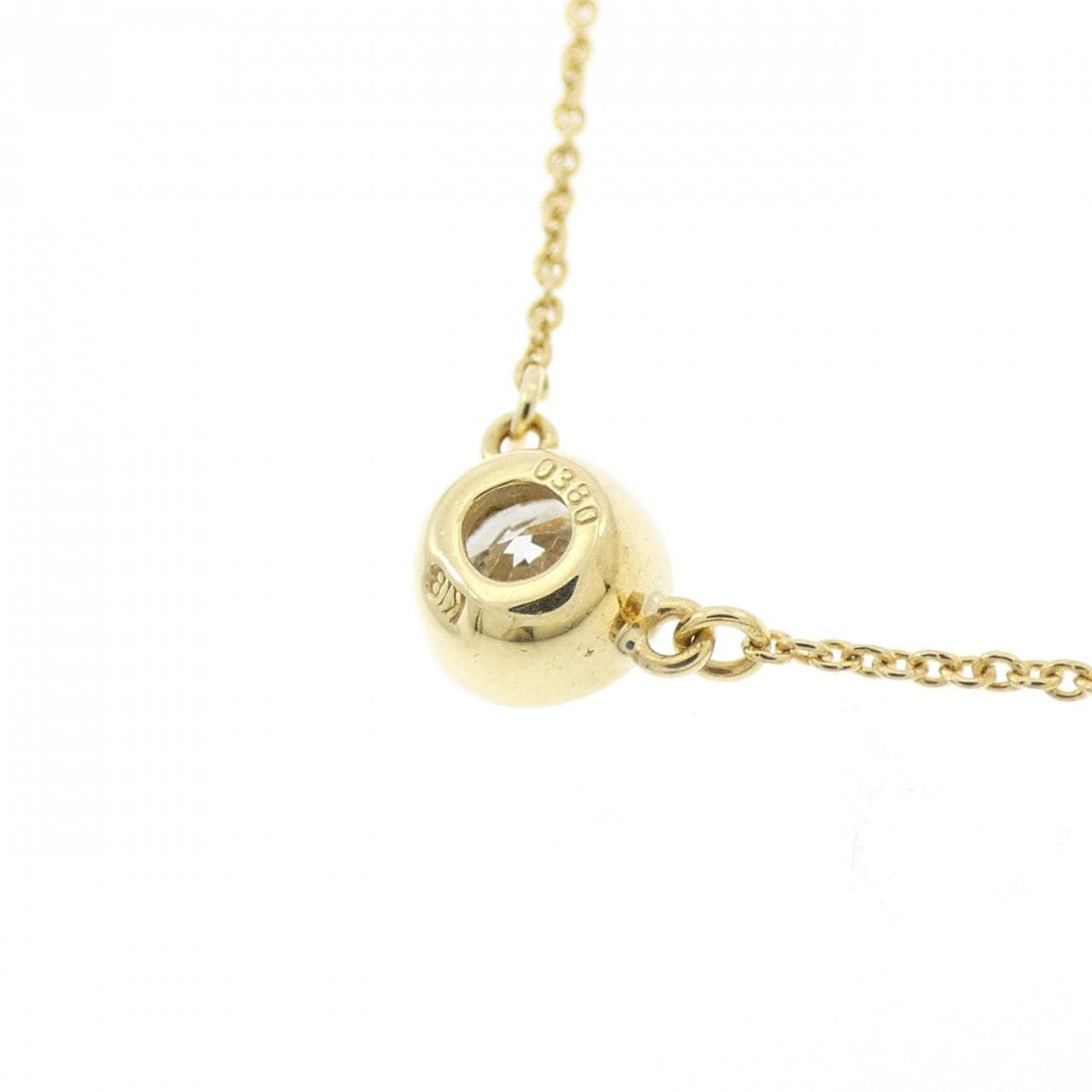 K18YG ソリティア ダイヤモンド ネックレス 0.380CT