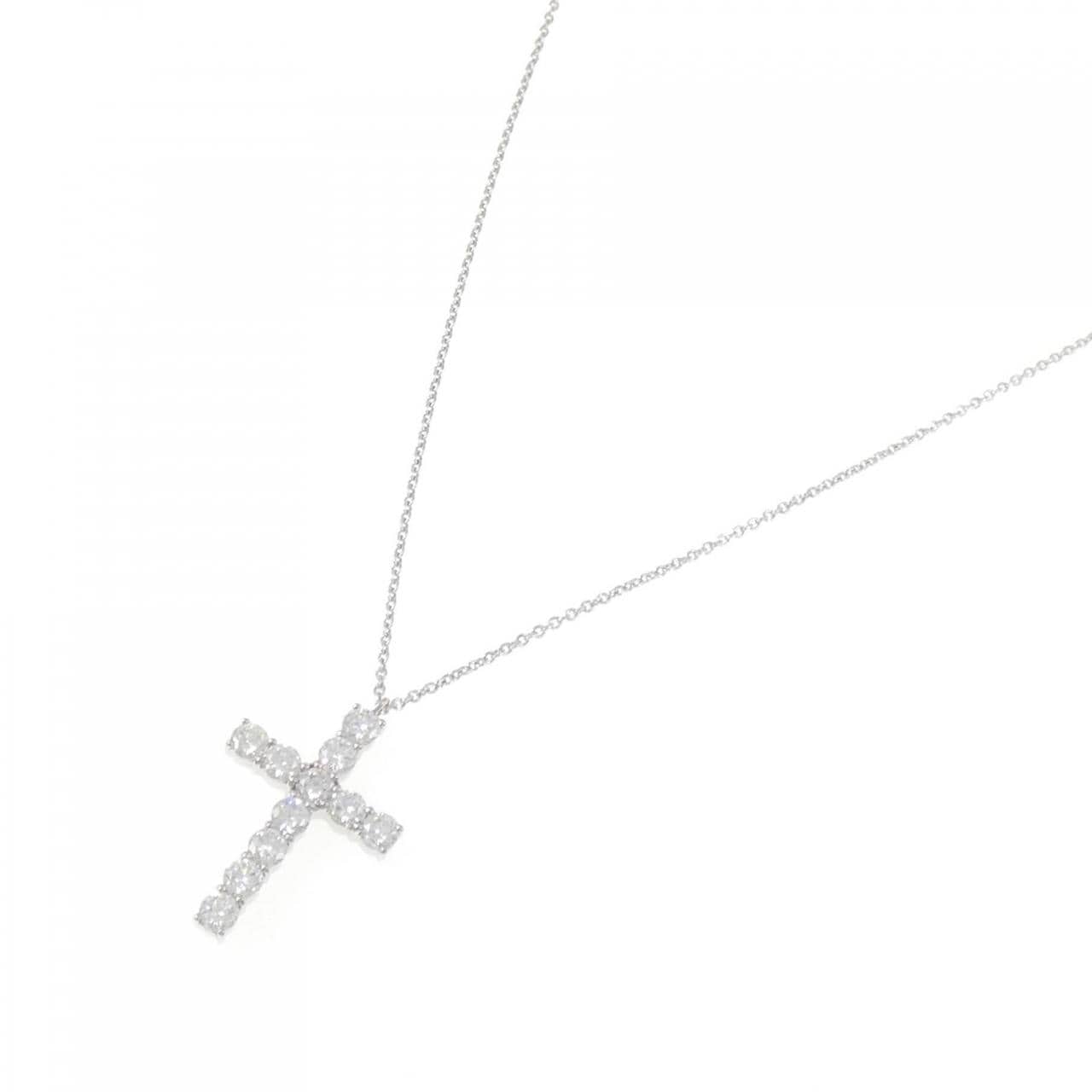 ヴァンドーム クロス ダイヤモンド ネックレス 0.85CT