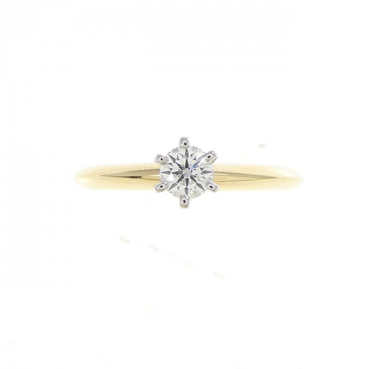 ティファニー クラシックソリティア リング 0.20CT F VVS2 3EXT
